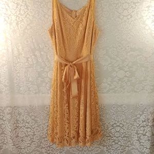 Beige/Cream Lacy Dress Size 2XL.